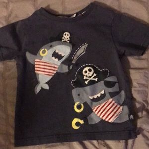 Tommy Bahama shirt sleeve gray shirt 18 months pirate Whales